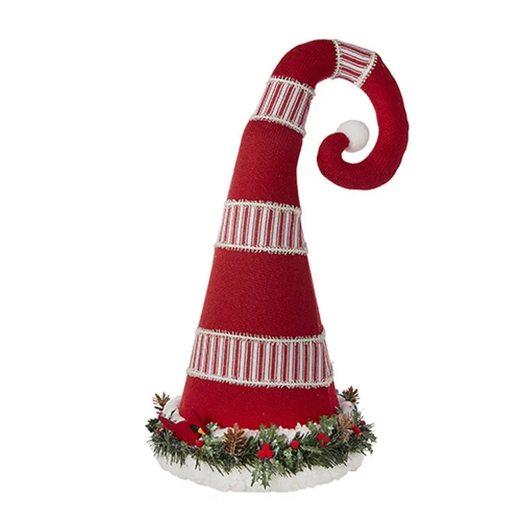 Raz Imports 2022 Countryside Christmas 18.25" Striped Gnome Hat