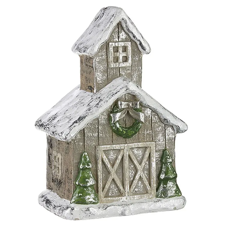 Raz Imports 2022 Cozy Christmas 11.5" Tabletop Barn