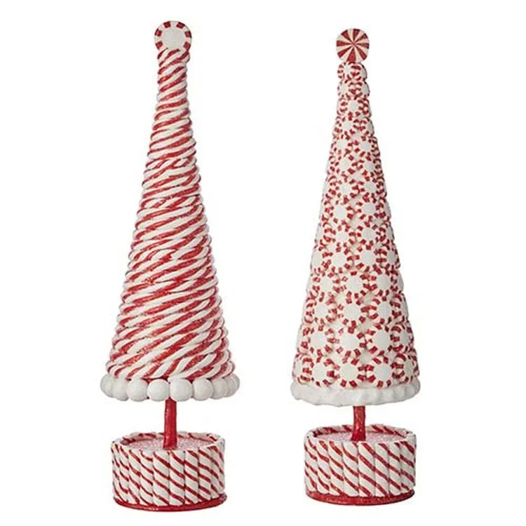 Raz Imports 2022 Merrymint 15" Peppermint Tree, Asst Of 2