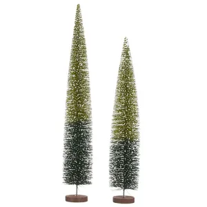 Raz Imports 2022 North Pole Friends 23.75" Two Tone Bottle Brush Tree, Set of 2