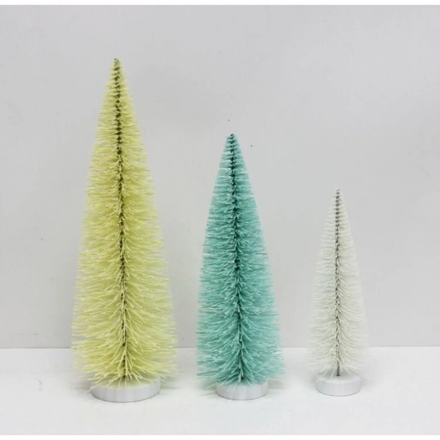 Regency International Flocked Bristle Easter Tree 9-15", Set of 3