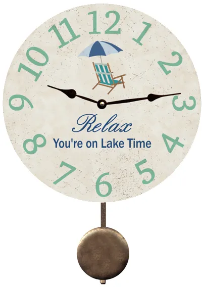 Relax You're on Lake Time Clock- Unique Lake Themed Clock