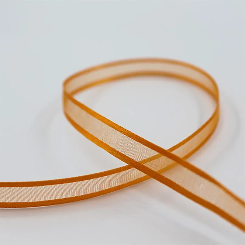 Ribbon organza with satin line 10mm x 50m