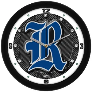 Rice University Wall Clock - Carbon Fiber Textured