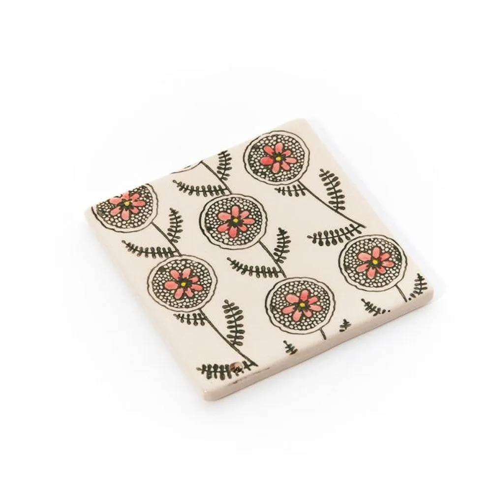 Richard Langs 10cm Floral Square Coaster (Choice of 8)