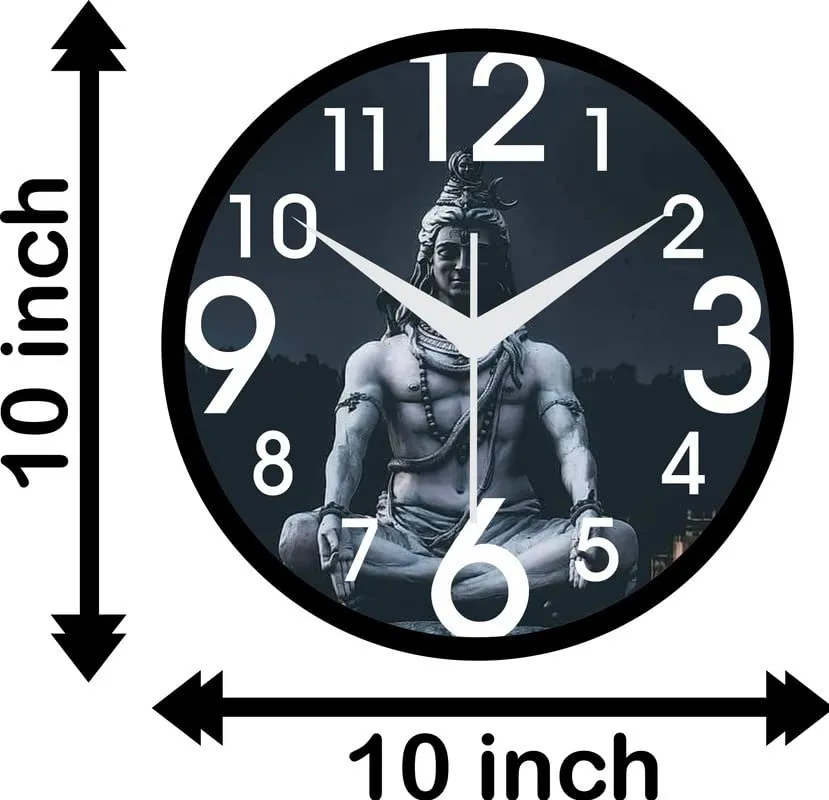 SMPL Present Shiva Wall Clock for Living Room || Badroom || Shop || Office || Home Decor_0153