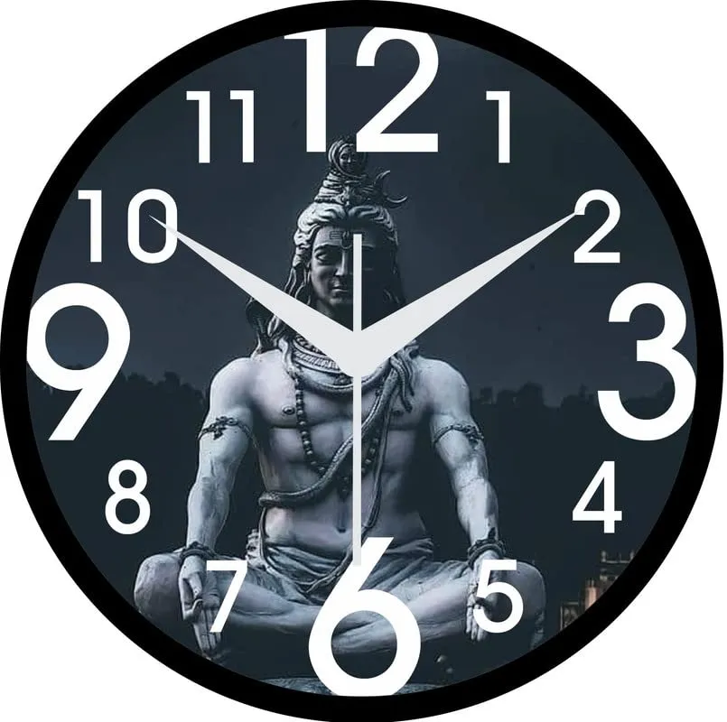 SMPL Present Shiva Wall Clock for Living Room || Badroom || Shop || Office || Home Decor_0153