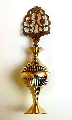 S.S TRADERS Pure Brass Antique Mughal Design Surmedani for all Person 5 inch. design (Kharbooza)