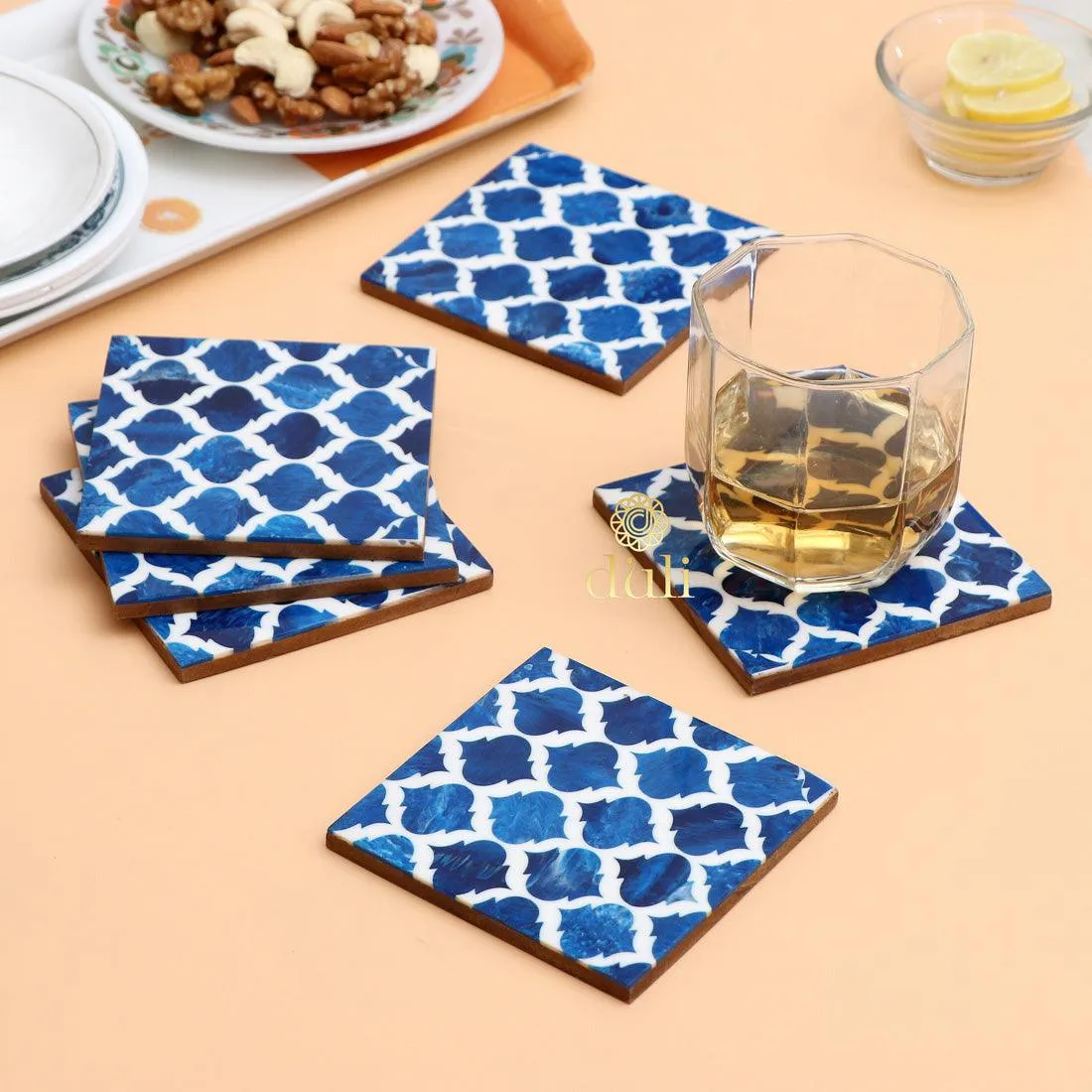 Tea Coasters for Home and Dining Table ( set of 4 )