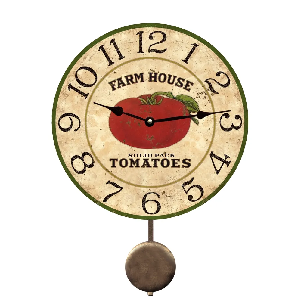 Tomato Clock- Harvest Clock- Country Kitchen Clock