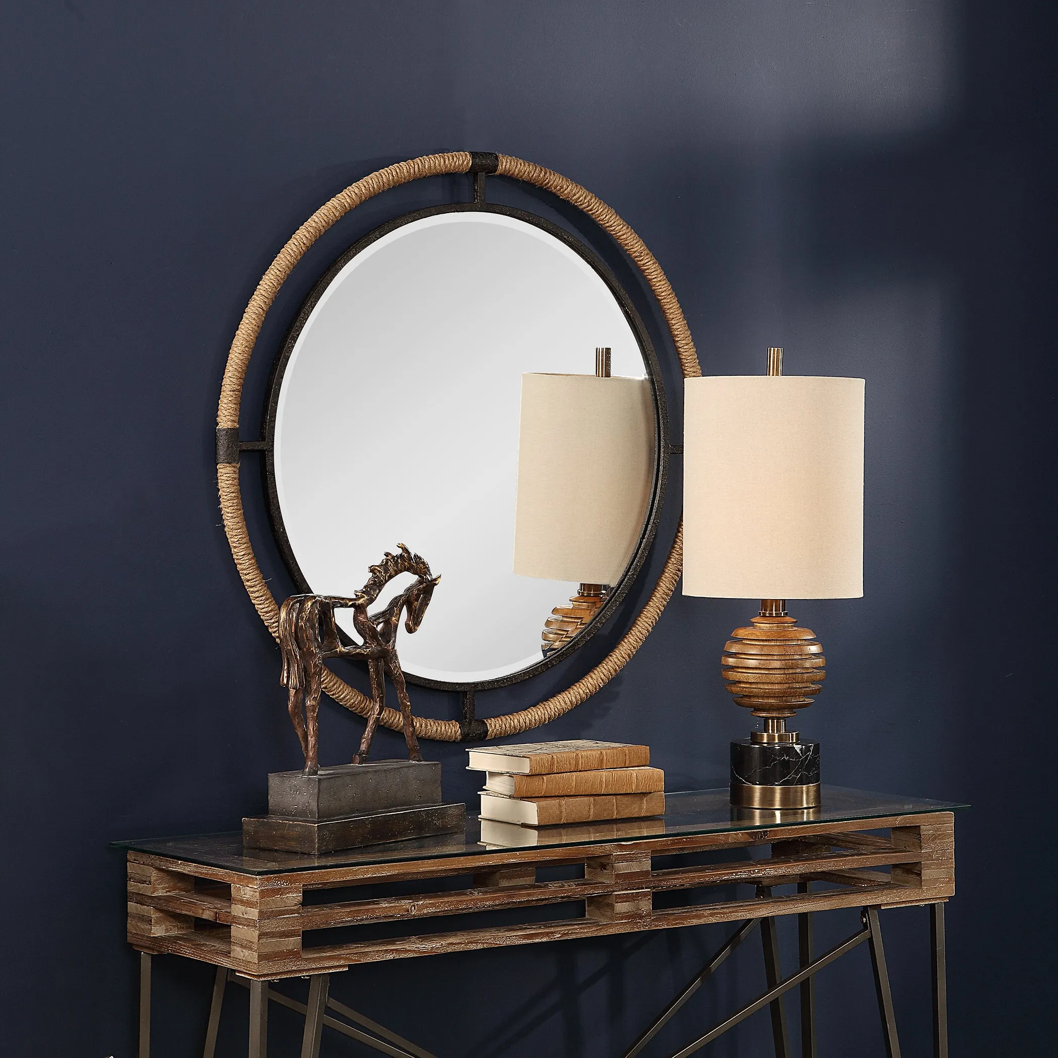 Uttermost Melville Coastal Round Mirror