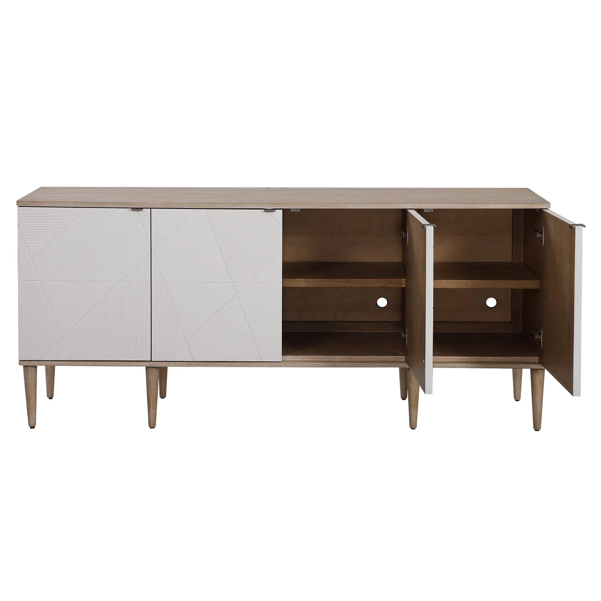 Uttermost Tightrope 4 Door Modern Sideboard Cabinet