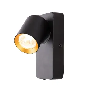 Wall Lamp Round Black