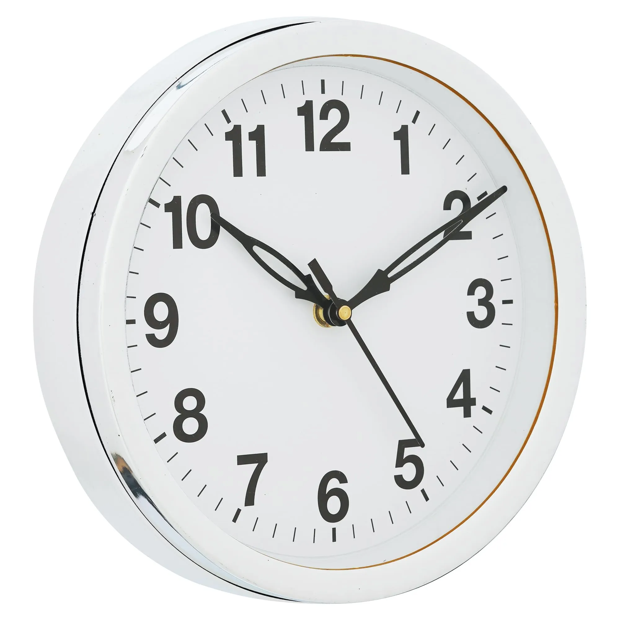 Webelkart Antique Plastic Wall Clock for Home and Office Decor/Office Wall clocks/Wall clock for Living Room -wall clock for home stylish latest (Noiseless, 8 Inches (White)