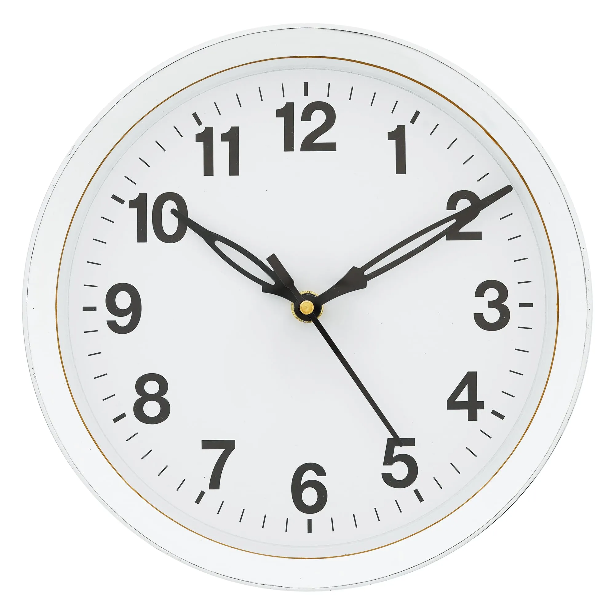 Webelkart Antique Plastic Wall Clock for Home and Office Decor/Office Wall clocks/Wall clock for Living Room -wall clock for home stylish latest (Noiseless, 8 Inches (White)