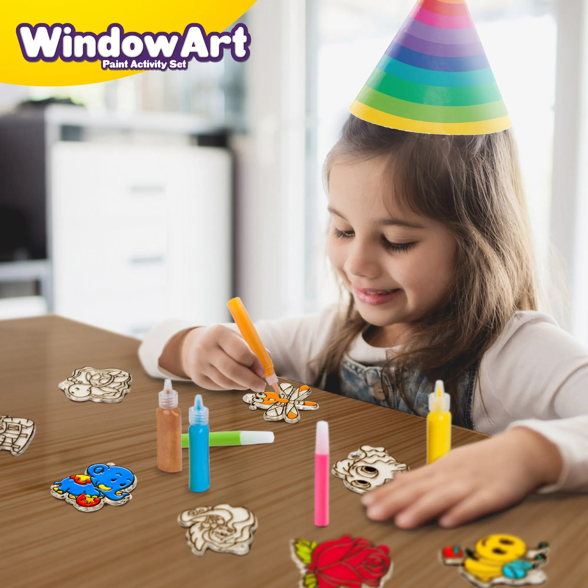 Window Paint Art Stickers Kit Kids