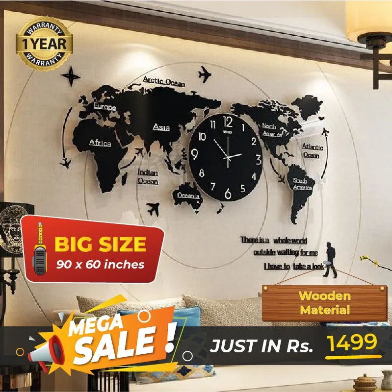 World Map Wall Clock - Wall Clock