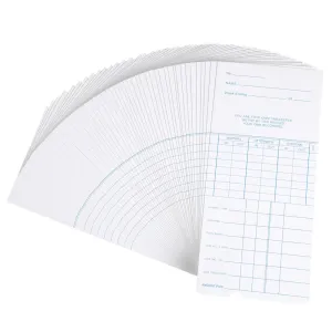 Yescom Attendance Cards Weekly Records 50 Card / Pack